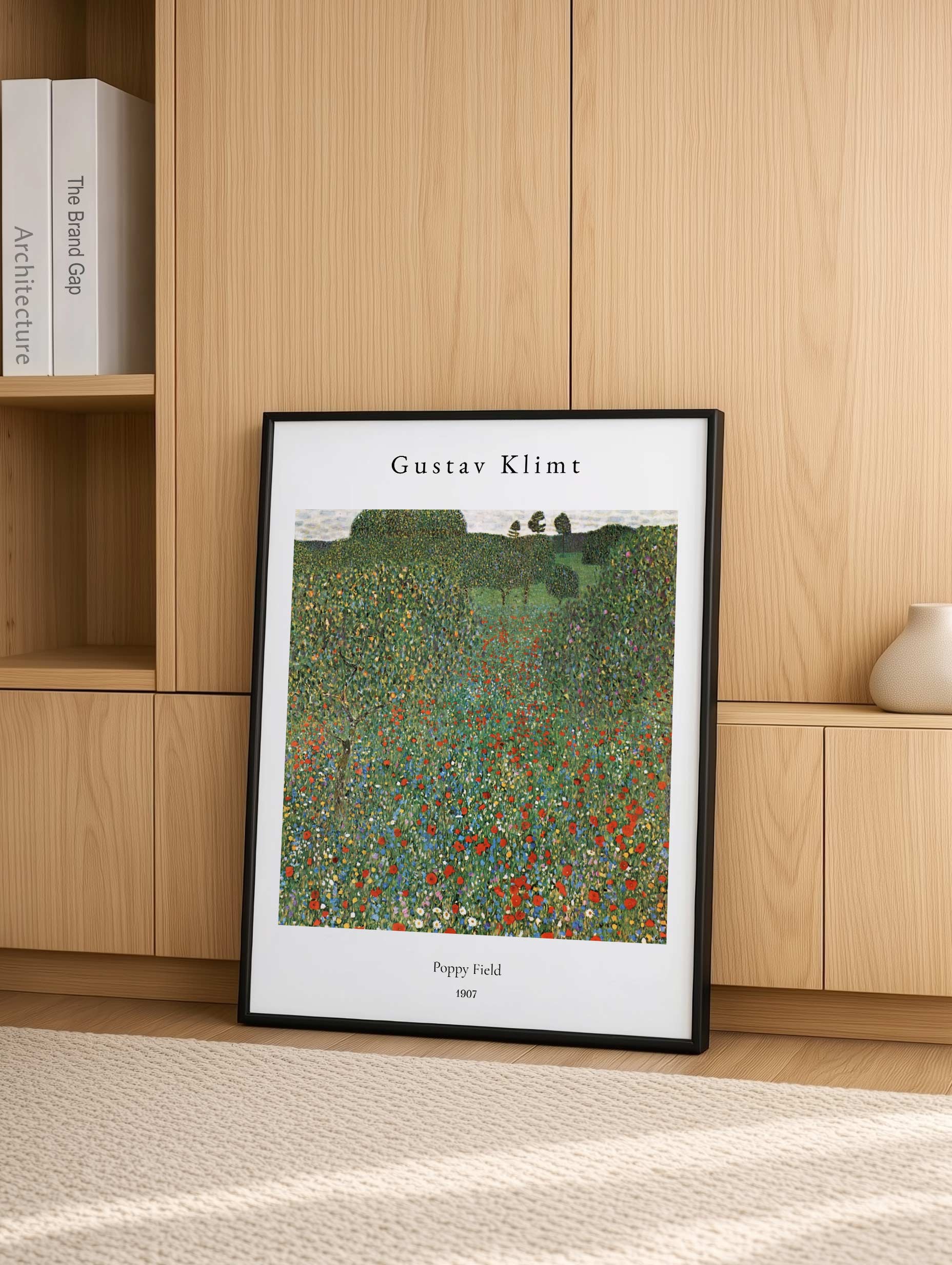 Poppy Field (Mohnfeld) - Gustav Klimt Art Print Mockup