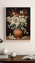 Vintage Floral Vase Flower Art Print Mockup