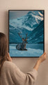 Reindeer Animal Photography Poster Mockup