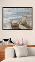 Seaside Chairs Art Print Mockup