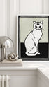 Sitting Cat Julie de Graag Animal Art Print Mockup