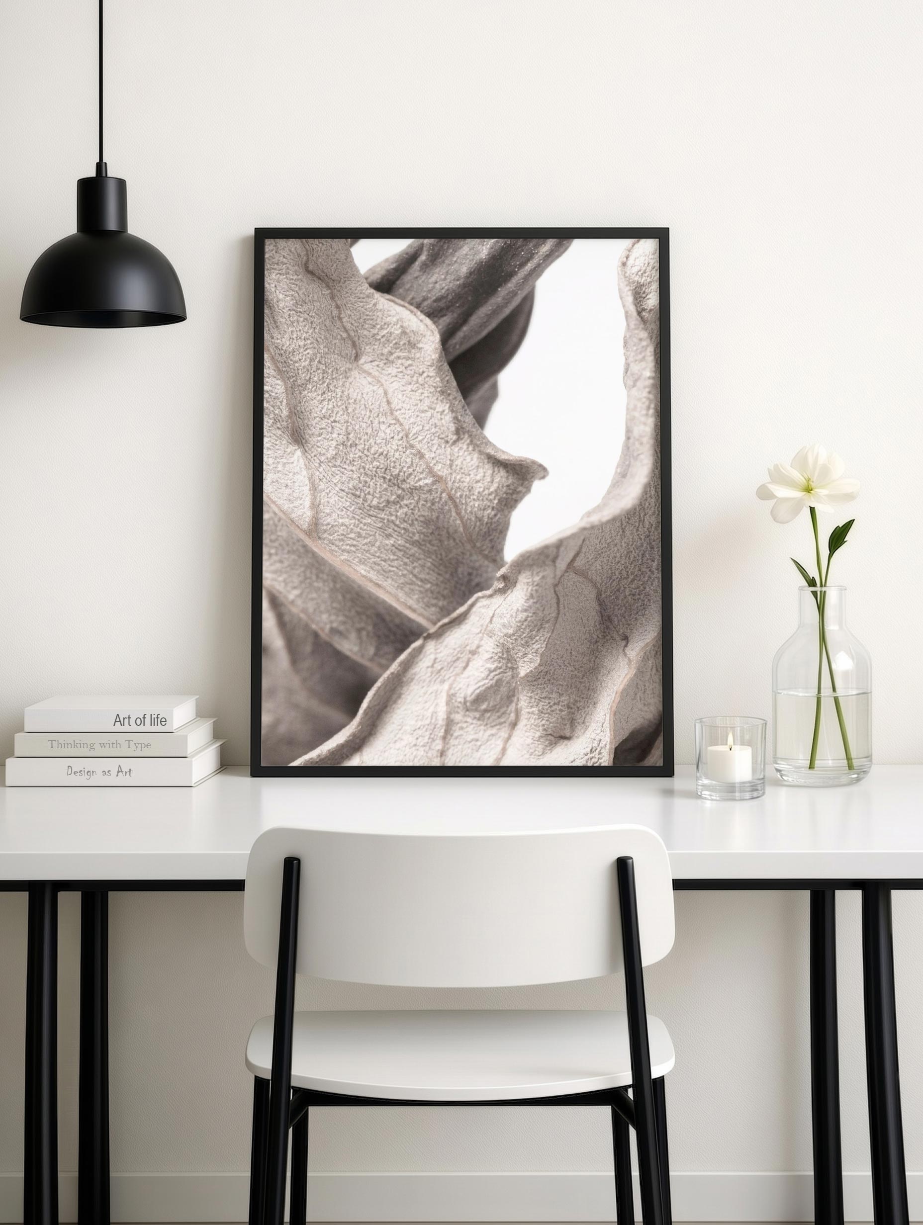 Dry Leaf Texture Botanical Poster Mockup