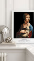 Lady with an Ermine Leonardo Da Vinci Art Print Mockup