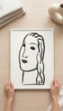 Woman's Head Leo Gestel Art Print Mockup