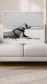 Weimaraner Dog Lying on a Beach Animal Poster Mockup