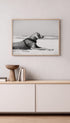Weimaraner Dog Lying on a Beach Animal Poster Mockup