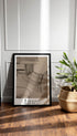 Lines Between Abstract Art Print Mockup