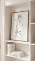 Woman Drawing Line Art Print Mockup
