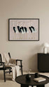 Flock of Japanese Red Crown Cranes Ogata Kōrin Art Print Mockup