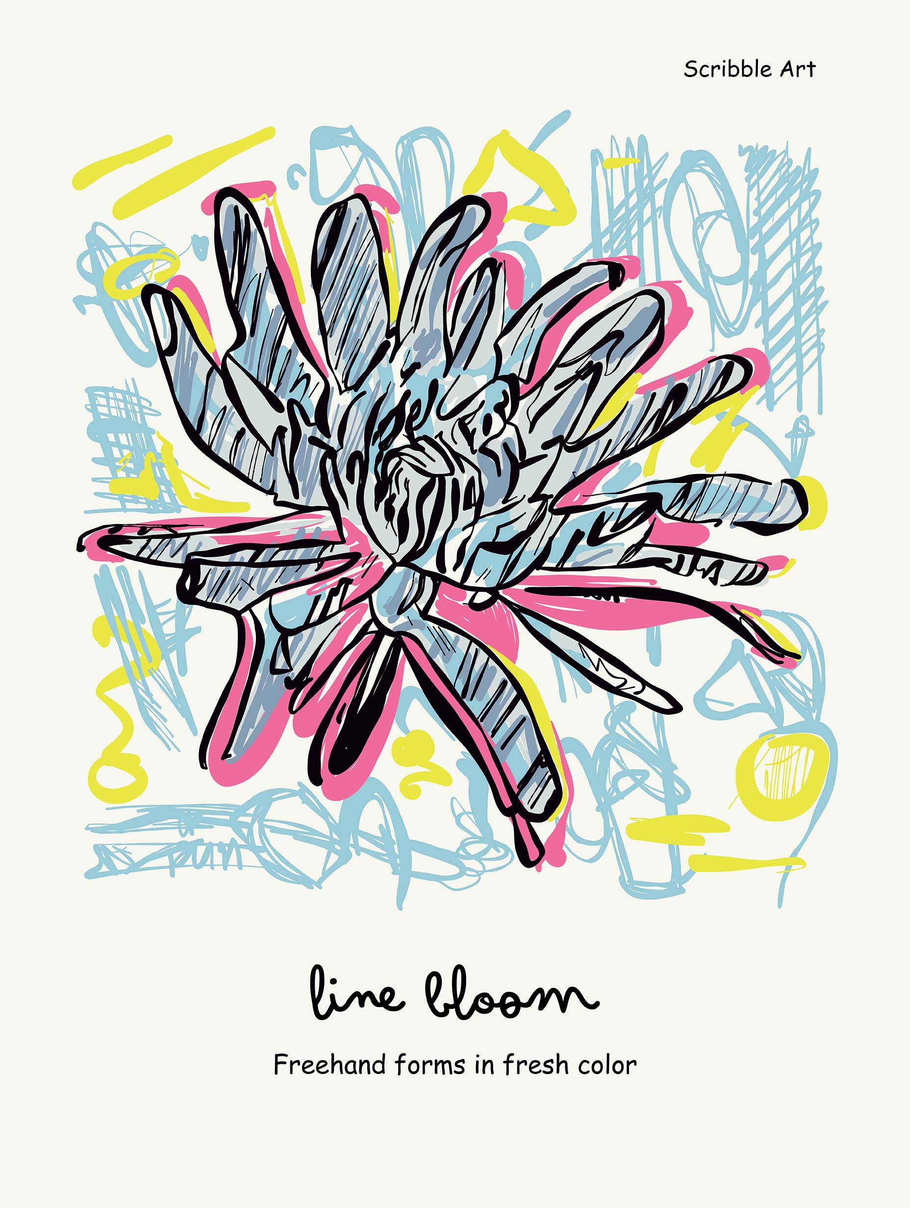Line Bloom nr 2-affisch