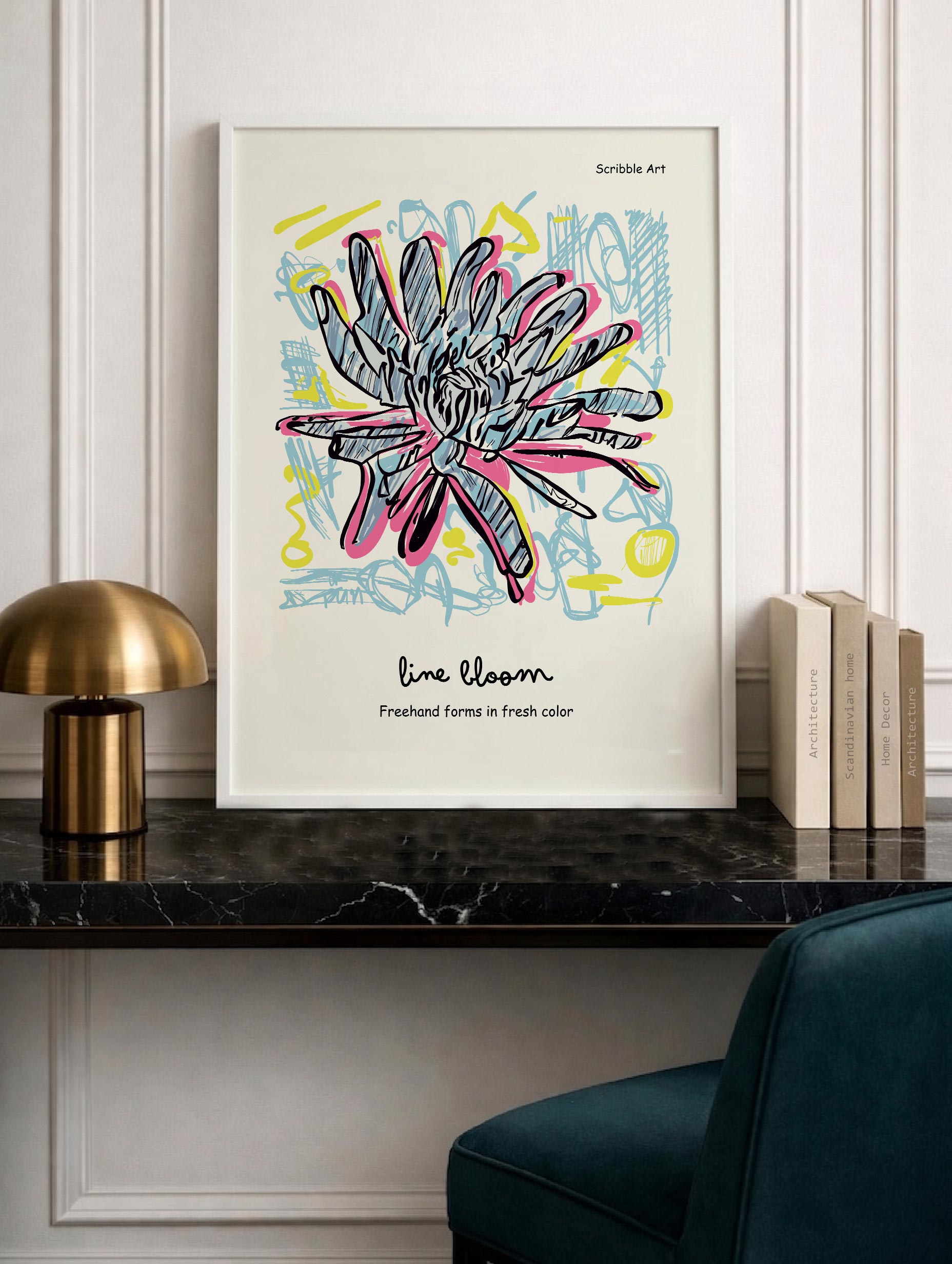 Line Bloom nr 2-affisch