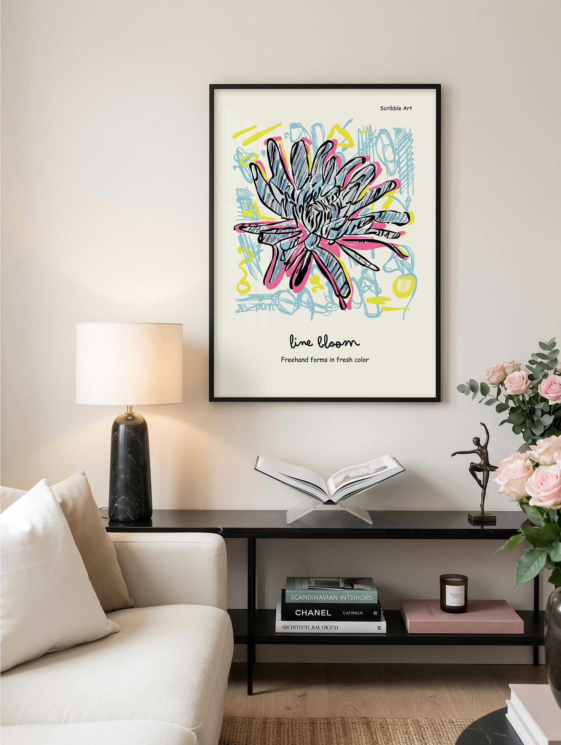 Line Bloom nr 2-affisch