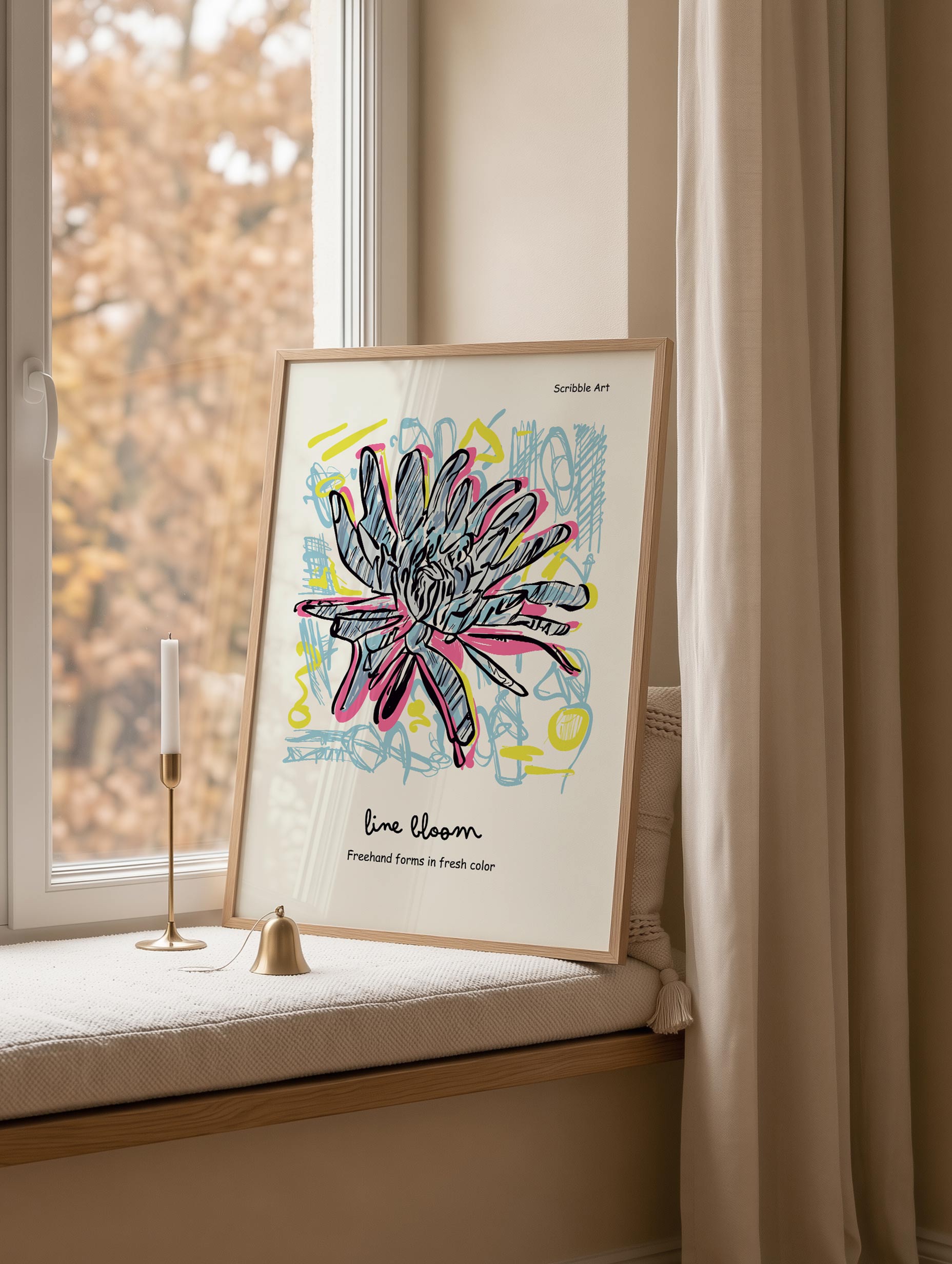 Line Bloom nr 2-affisch