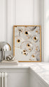 Gold Bubble Pattern Abstract Poster Mockup