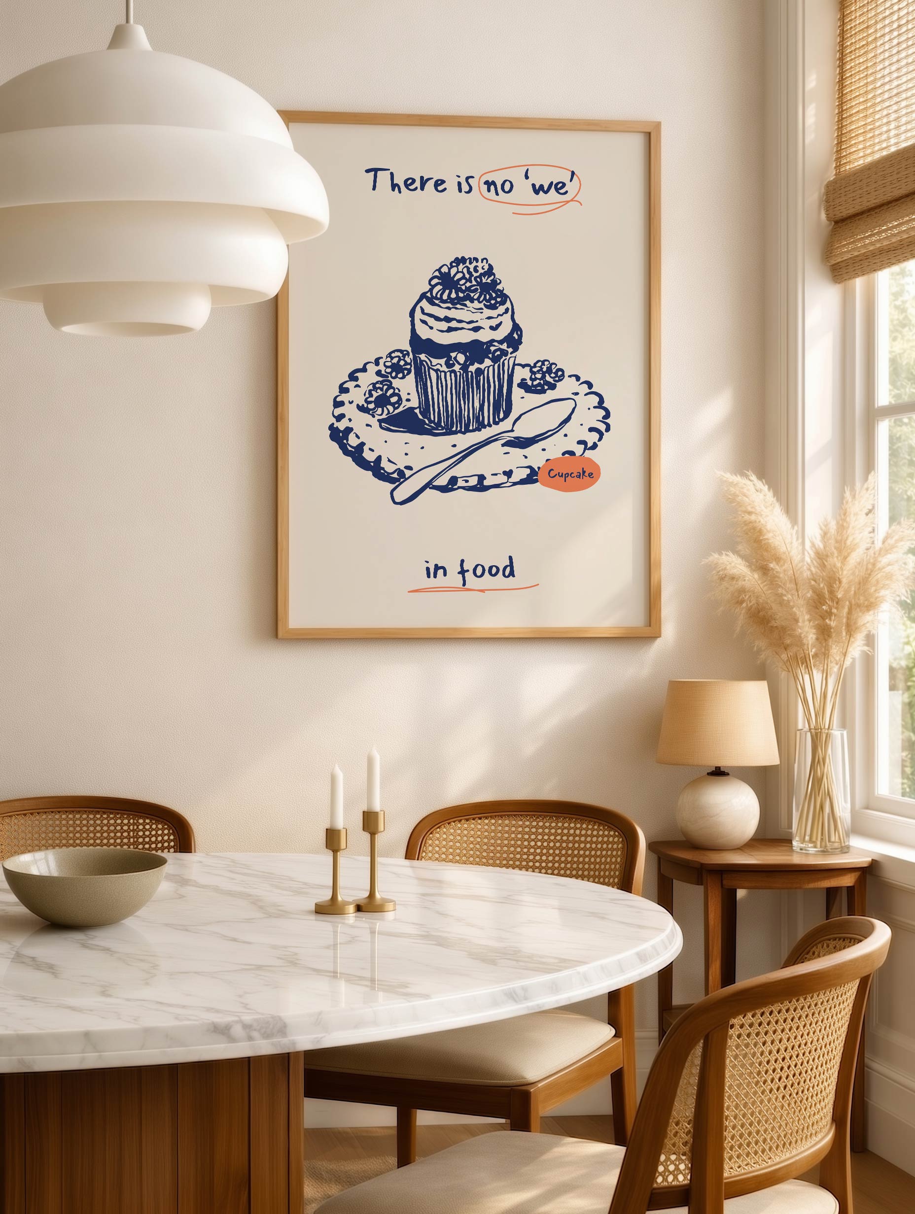 No Sharing Cupcake Poster Mockup