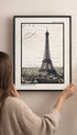 Paris, Fifth Edition Vintage Eiffel Tower Poster Mockup
