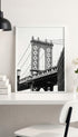 Manhattan Bridge Black and White Poster Mockup
