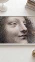 The Head of the Virgin in Three-Quarter View Facing Right Leonardo Da Vinci Art Print Mockup