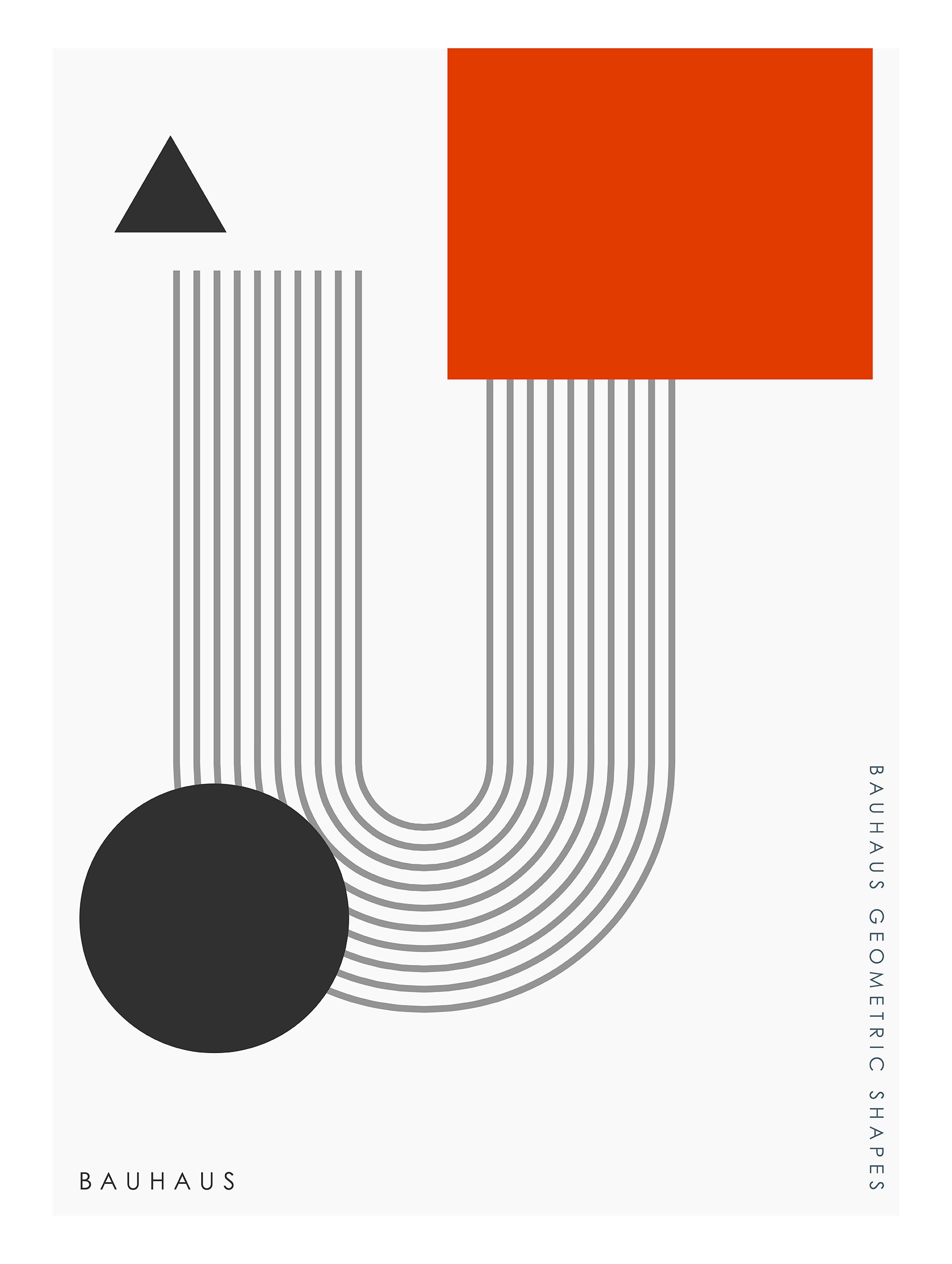 Bauhaus Geometric Shapes Poster