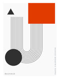 Bauhaus Geometriska Former Poster