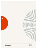 Bauhaus Red Balance Poster