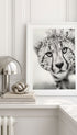Cheetah Black and White Animal Poster Mockup