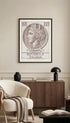 100 Lire Italian Postage Stamp Vintage Poster Mockup