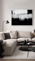 Abstract Landscape Black and White Art Print Mockup