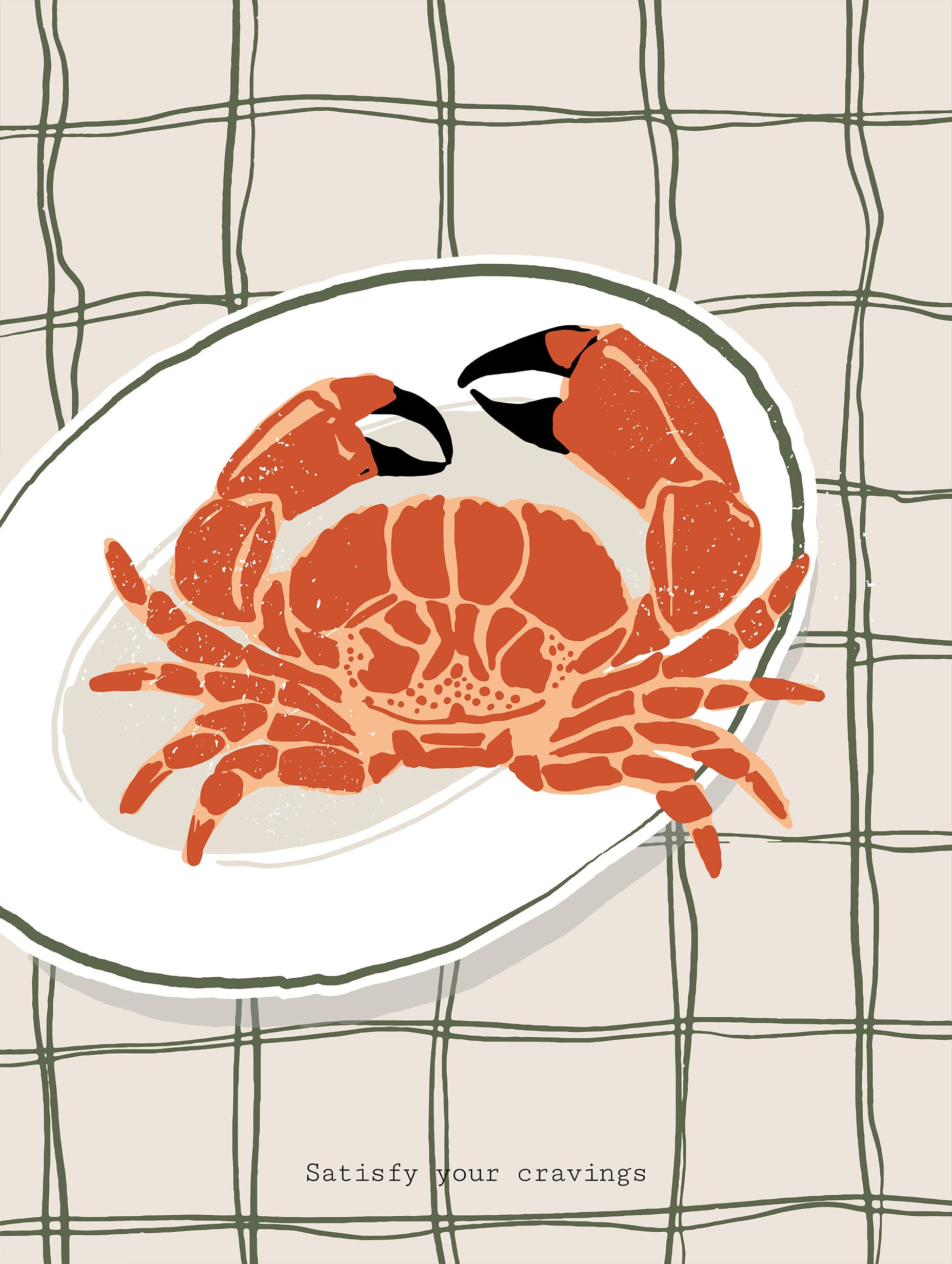 Crab Plate Cravings Poster