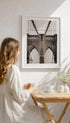 Brooklyn Bridge Architectural Art Print Mockup