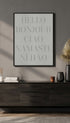 Hello Bonjour Ciao Namaste Ni Håo Poster Mockup