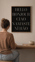 Universal Greeting Minimal Typography Poster Mockup
