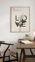 Love Flower Typography Poster Mockup