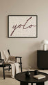 YOLO Typography Poster No 2 Mockup