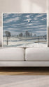 Winter Scene in Moonlight Henry Farrer Art Print Mockup