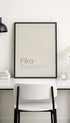 Fika Minimalist Scandinavian Quote Poster Mockup