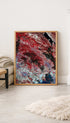 Burn Scars on California's Wine Country Abstract Art Print Mockup