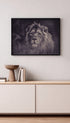 Grayscale Photography of Lion Animal Poster Mockup