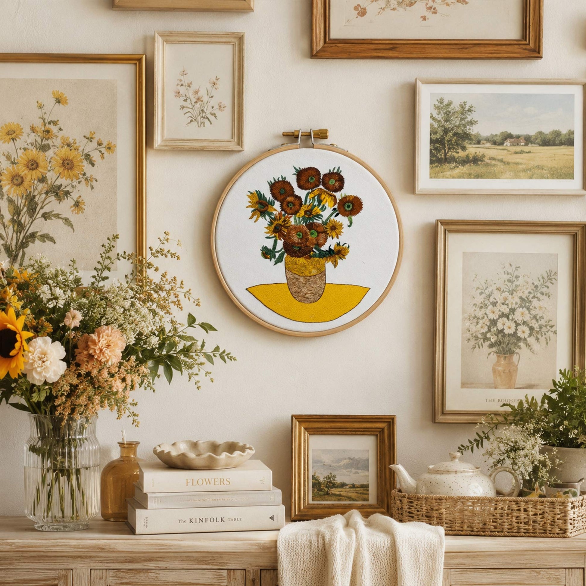 Blommigt broderi för kvinnor
