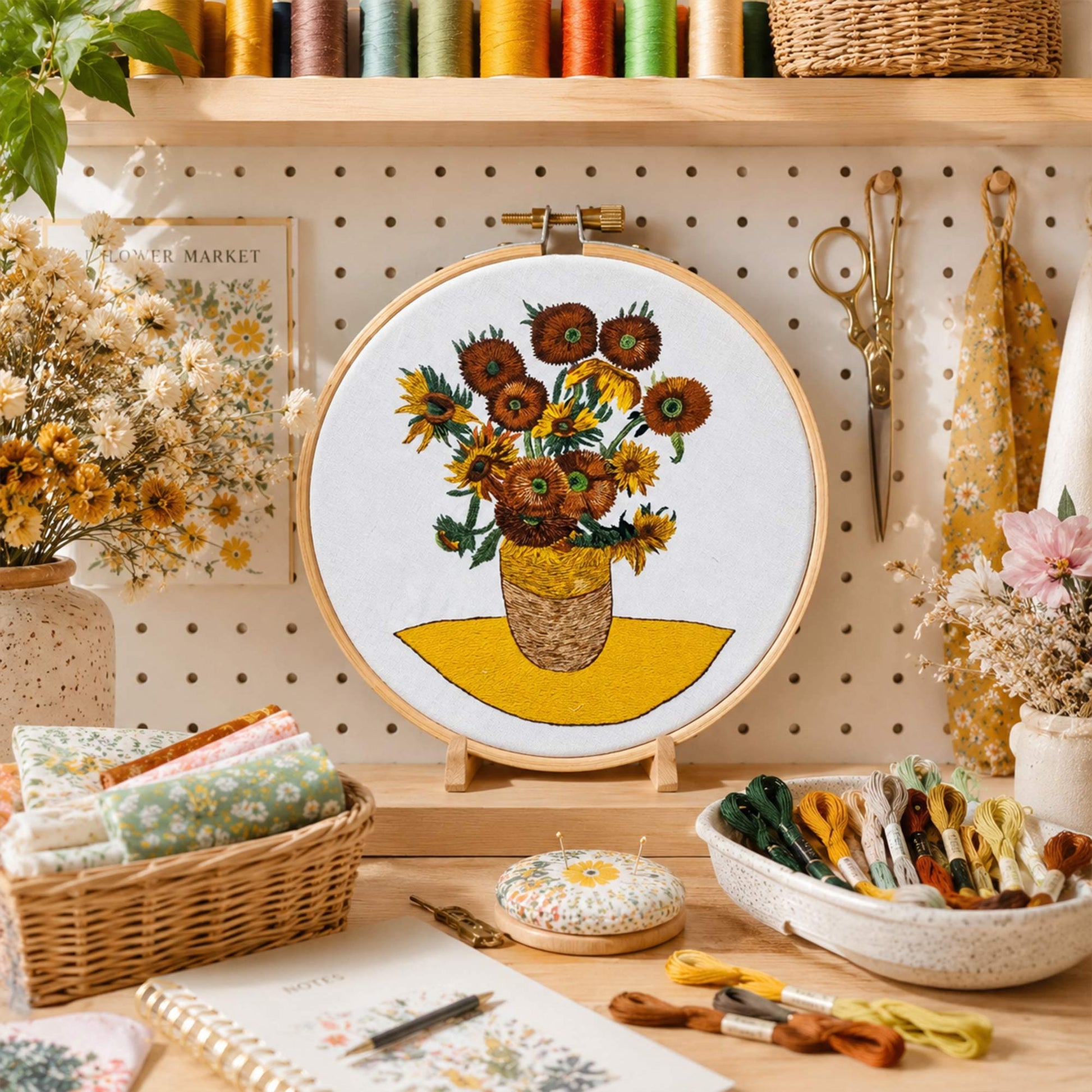 Blommigt broderi för kvinnor