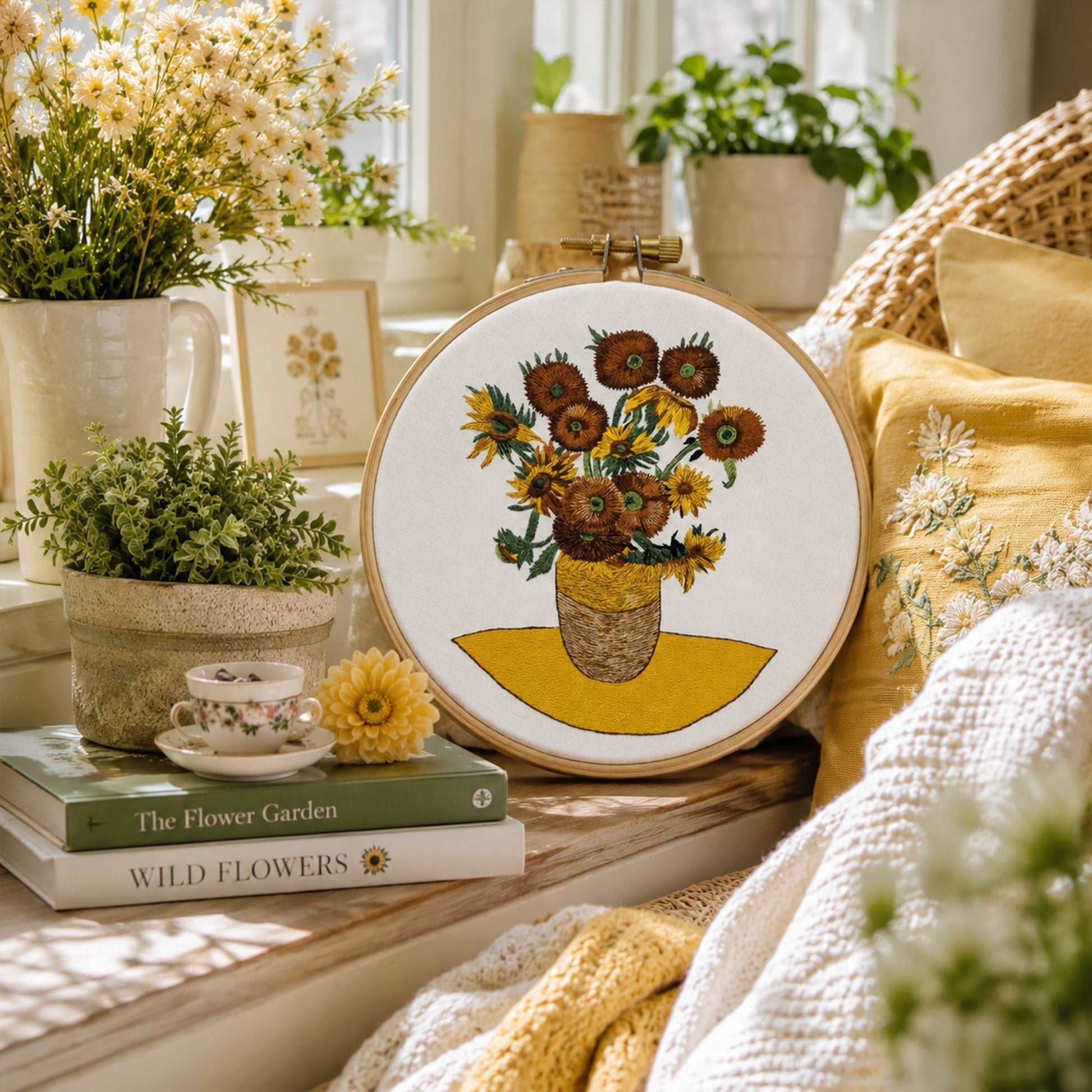 Blommigt broderi för kvinnor