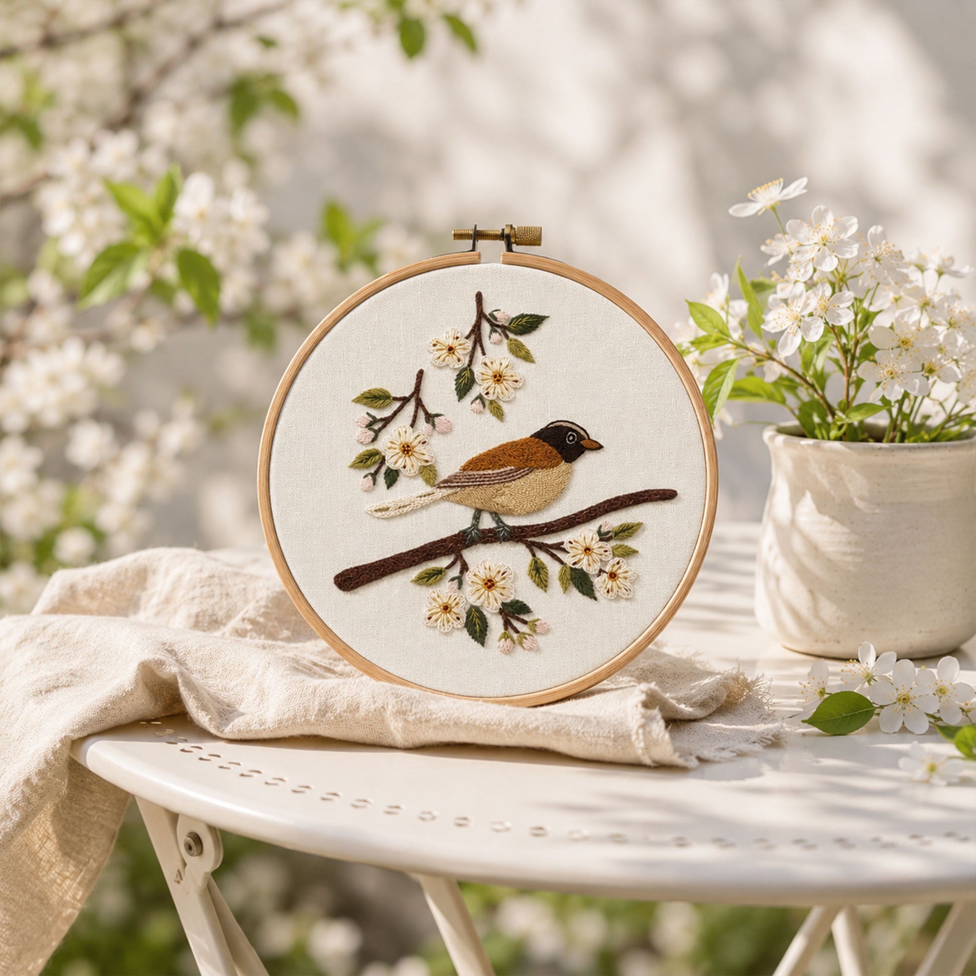 Brodyrdesign med rödhake