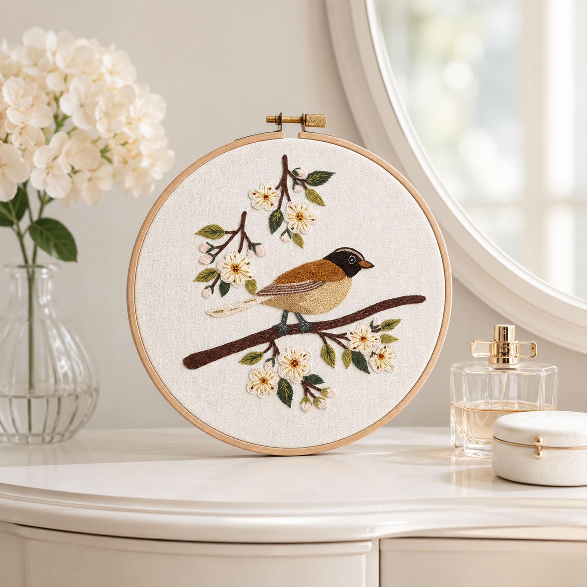 Brodyrdesign med rödhake