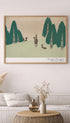 Deer from Momoyogusa Kamisaka Sekka Art Print Mockup