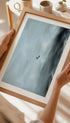 Seagull Flying in Front of a Skógafoss Waterfall Wall Art Mockup