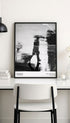 Man Reflection on a Wet Street Poster Mockup