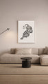 Minimalist Tiger Japanese Art Print Mockup