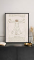 Vitruvian Man Leonardo Da Vinci Art Print Mockup