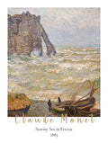 Stormy Sea in Étretat Claude Monet Art Print 