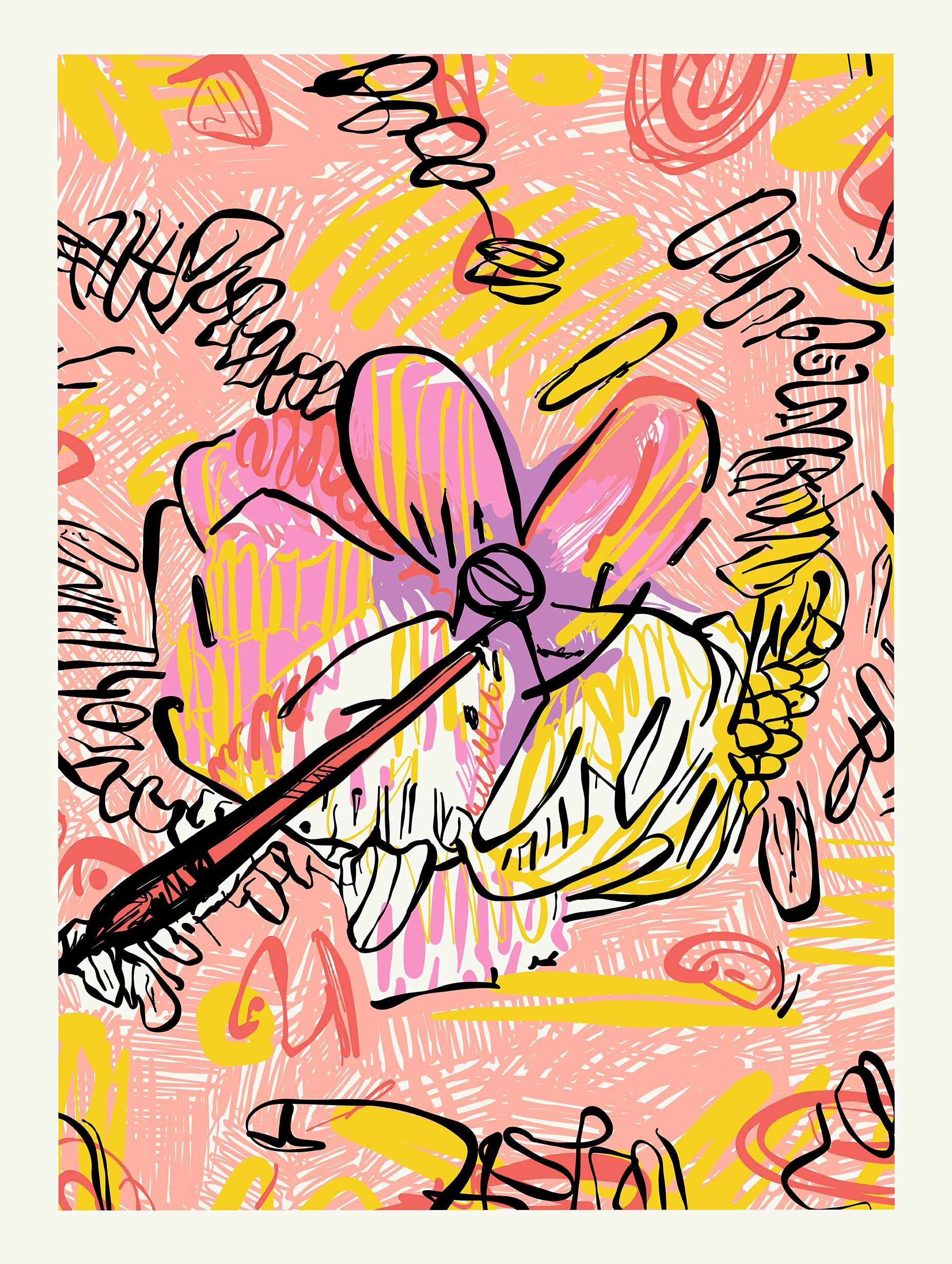 Sketch Bloom Heat Poster
